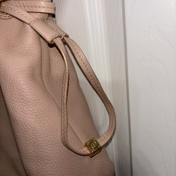 Tory Burch pale pink blush slouchy Marion pebbled leather large tote bag handbag - Picture 12 of 16
